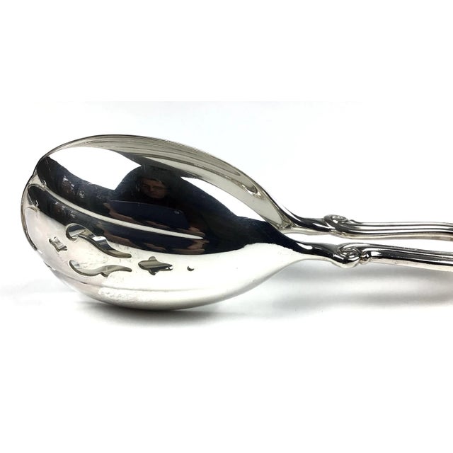 English Gorham Heritage Silver Plate Tongs, Made in Italy For Sale - Image 3 of 8