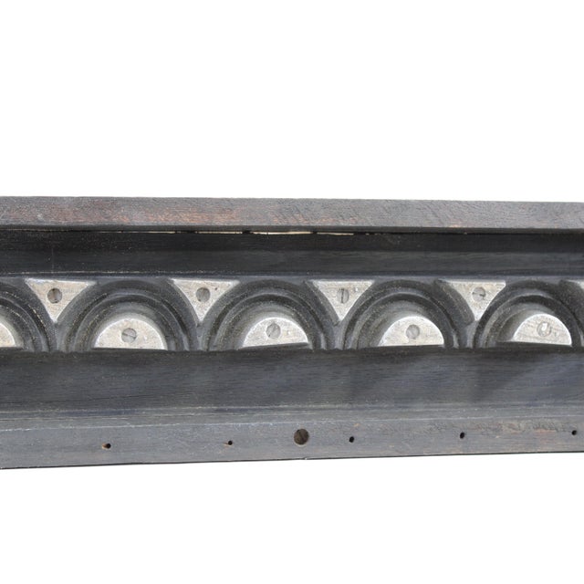 Symmetrical Block Pattern Black and White Cement Form For Sale - Image 4 of 13