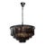 Aloadecor Modern Matte Black 4-Tier Round Fringe Chandelier With Smoke Crystal Accent For Sale