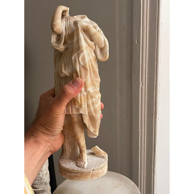 Grand Tour Alabaster Fragment of a Draped Female Figure, 19th Century Italian For Sale - Image 11 of 11