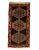 Brown & Red Vintage Mini Rug For Sale - Image 4 of 4