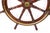 19th Century Teak & Brass 8-Spoke Ships Wheel For Sale - Image 3 of 8