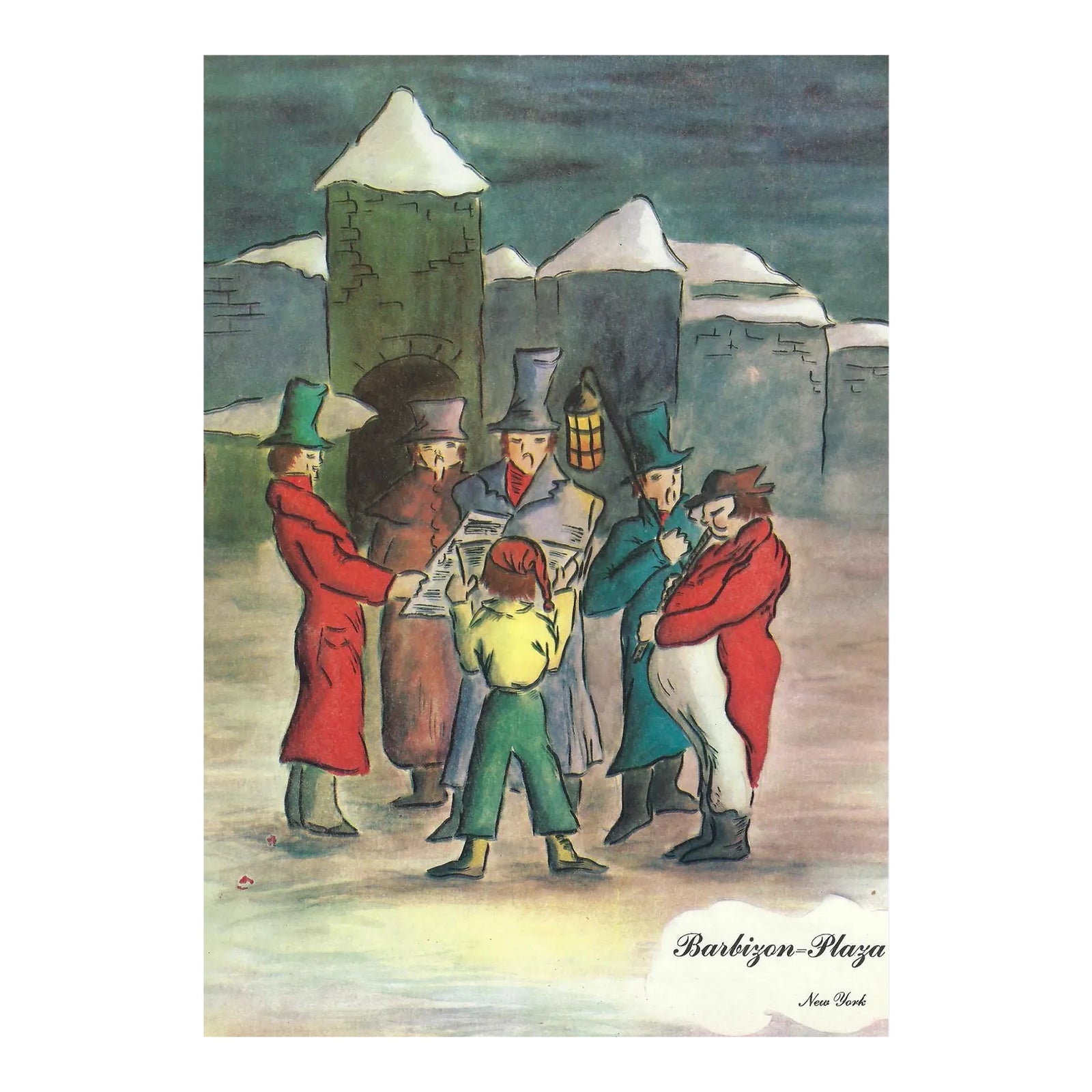 1946 Christmas in New York Barbizon Plaza Menu | Chairish