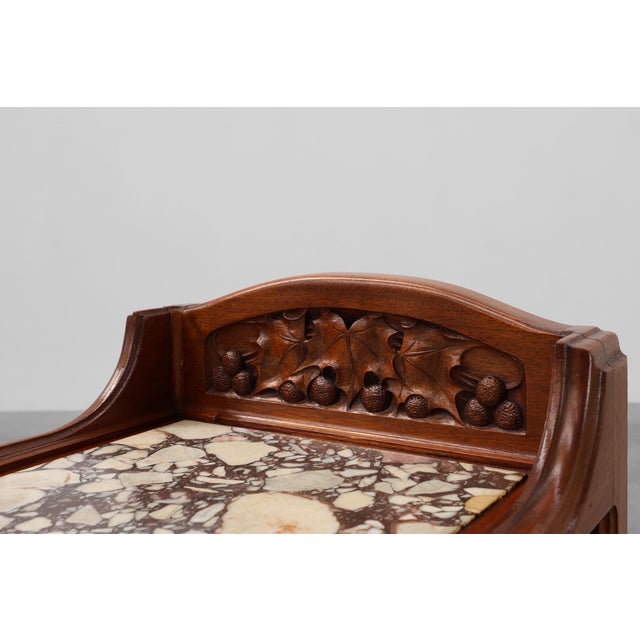 Art Nouveau Nightstands with Marble Top attributed to Paul Alexandre Dumas, France, 1910s, Set of 2 For Sale - Image 12 of 18