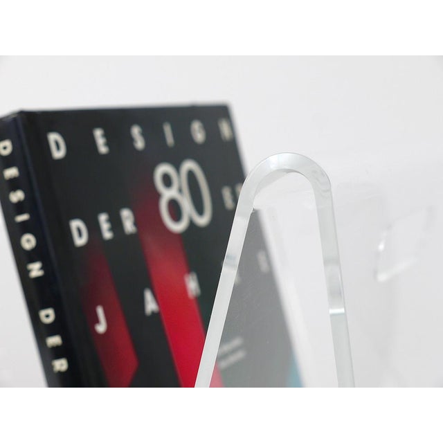 Plastic Vintage Italian Acrylic Magazine Rack, 1980s For Sale - Image 7 of 18