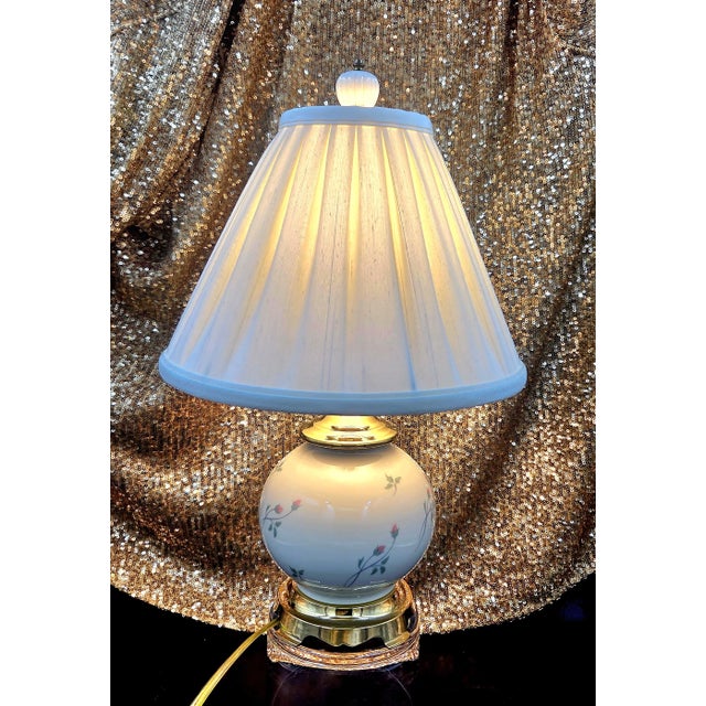 Vintage Lenox Table Lamp- Rose Manor Collection For Sale - Image 16 of 18
