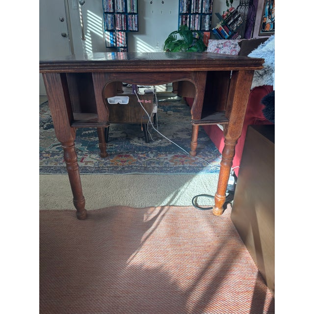 19th Century East Lake Style Solid Wood Tavern/Saloon Game Table With Mug Shelves Circa 1860-90 For Sale - Image 9 of 12