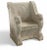 A dramatic and heavy carved stone chair originating from a historic home on Star Island, Miami. Crafted in the Roman or...