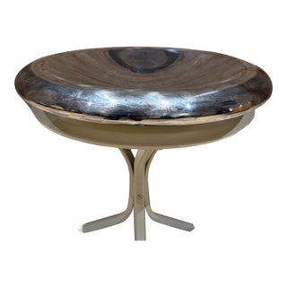 Sleek Modern Tulip Chrome Polished Metal Bowl Post Modern For Sale