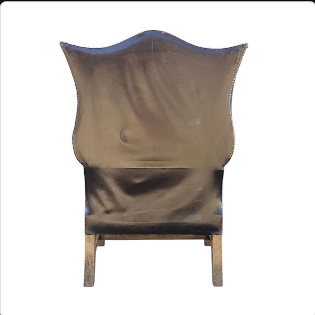 Rose Tarlow Vintage Rose Tarlow Style Leather Wingback Armchair, Circa 1960 For Sale - Image 4 of 12