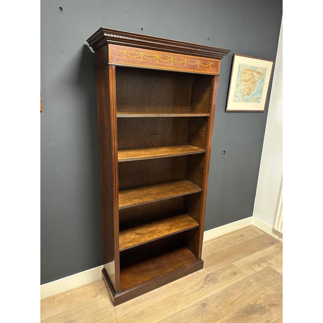 1980s Antique Open Bookcase, 1980s For Sale - Image 5 of 8