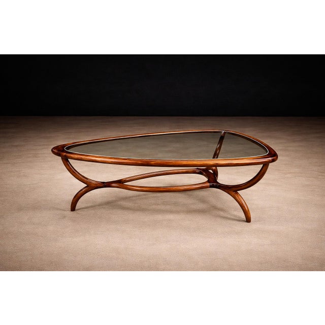 “Egg” Coffee Table in Caviuna Wood & Glass by Giuseppe Scapinelli, Brazil, 1950s For Sale - Image 15 of 15