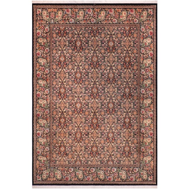 Elegant 1990's Pak-Persian Black/Black Wool Rug - 12'2'' X 17'0'' For Sale - Image 9 of 9