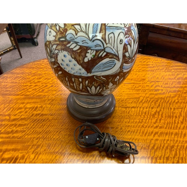 Mid 20th Century Mid 20th Century Ceramic Lamp For Sale - Image 5 of 7