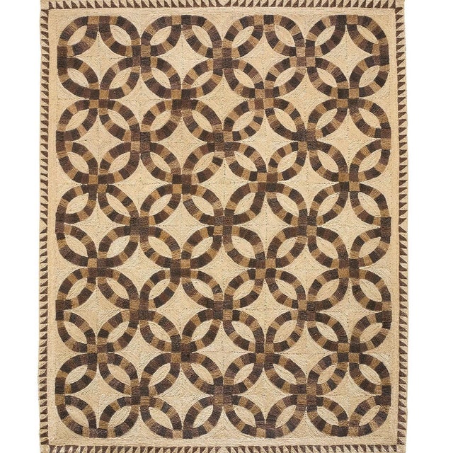 Boho Chic Abaca Natural Premium Fiber Rugs Brown Tan and Cream 10x14Ft. For Sale - Image 3 of 5