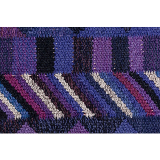 Vintage Scandinavian Blue Flatweave Rug by Märta Måås-Fjetterström, AB MMF For Sale - Image 10 of 11