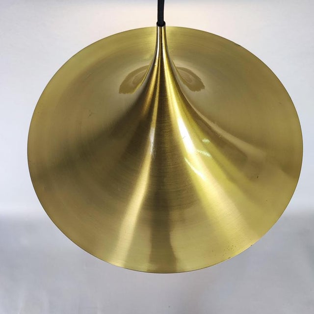 Metal Semi Brass Pendant Light from Fog and Mørup, 1960 For Sale - Image 7 of 9