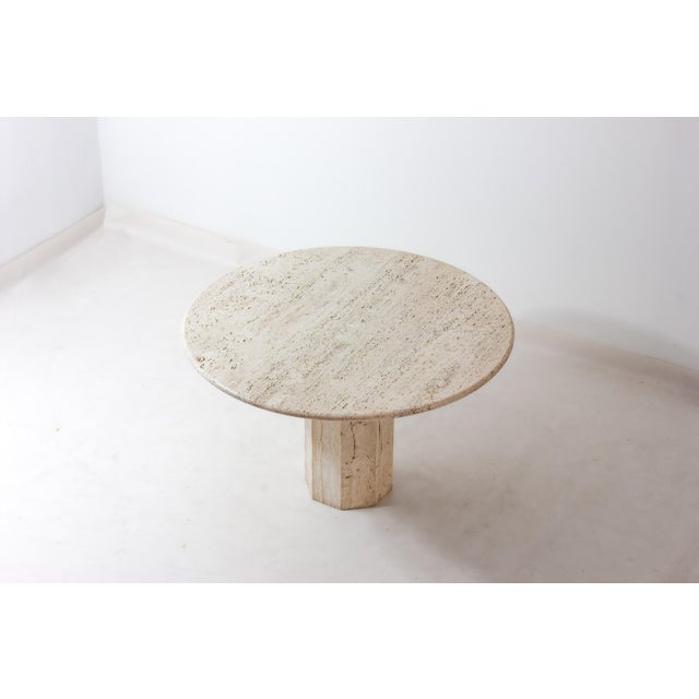Organic Travertine Dining Table, Italy, 1970s For Sale - Image 13 of 18