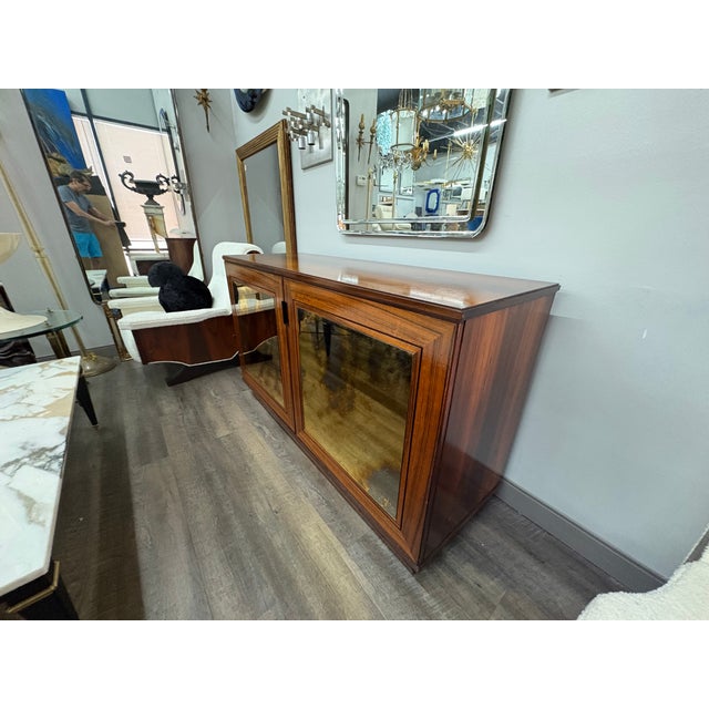 1960s Italian Modern Credenza With Mirrored Doors For Sale In Houston - Image 6 of 13