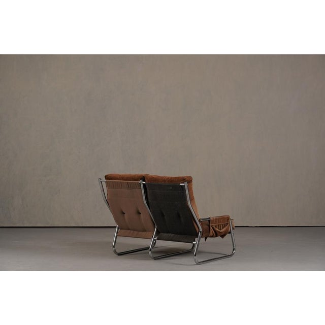 1970s Mid-Century Armchair and Sofa Set by Gillis Lundgren for Ikea, Sweden, 1970s, Set of 2 For Sale - Image 5 of 18