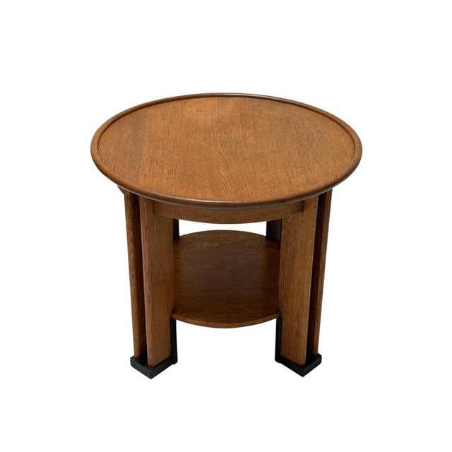 Art Deco Dutch Coffee Table in Oak by Jan Brunott, 1920s For Sale - Image 13 of 16