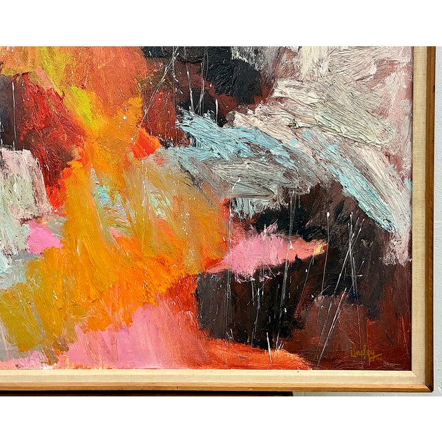 Mid 20th Century Abstract Action Painting in Vibrant Colors For Sale In San Francisco - Image 6 of 9