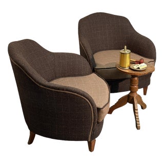 Armchairs in Wool and Cashmere from Lanific, 1950s, Set of 2 For Sale