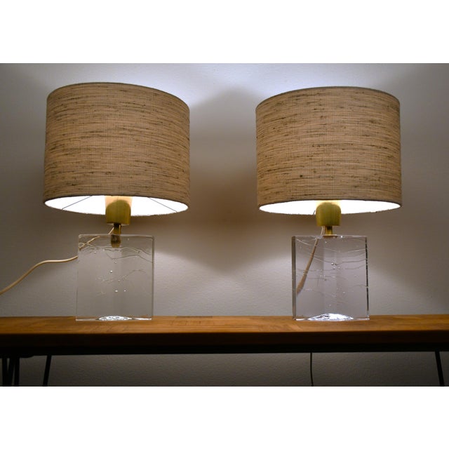 Vintage Finnish Art Glass Table Lamps by Timo Sarpaneva for Iittala, 1960s, Set of 2 For Sale - Image 11 of 11