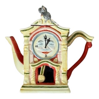 Vintage "Storybook Hickory Dickory Dock" 1996 Dept 56 Decorative Teapot For Sale