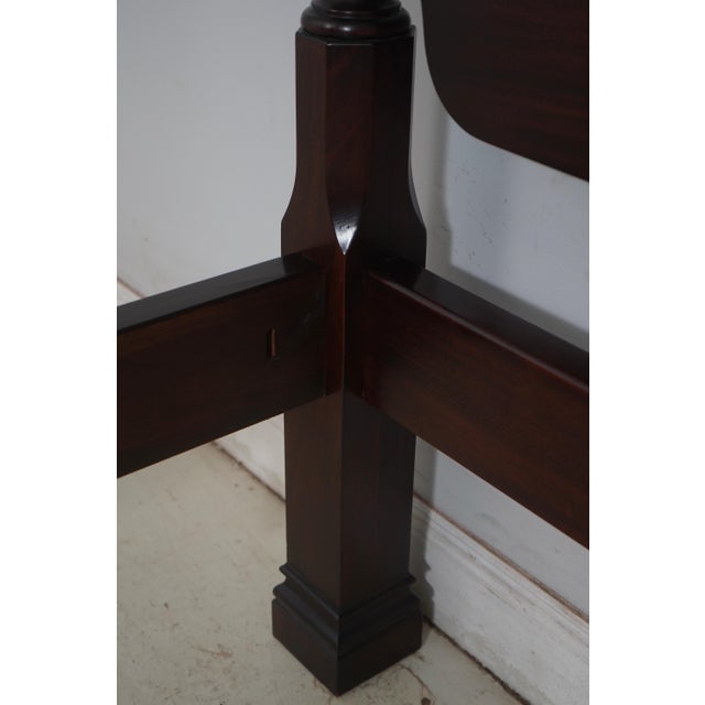 Stickley Queen Size Mahogany Canopy Poster Bed For Sale - Image 16 of 18