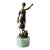 Art Deco Bronze Statue of Lady Justice Signed by Artist Alois Mayer and Mounted on a Green Marble Base. For Sale