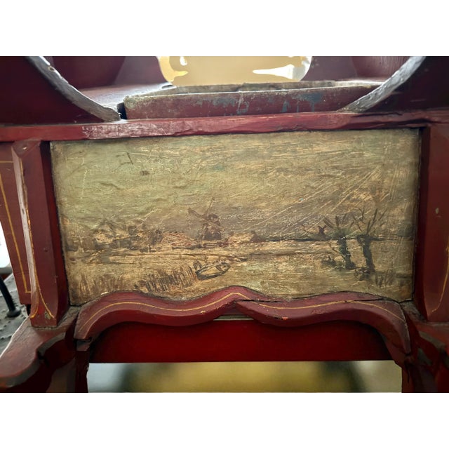 Red Antique Late 1800's Scandinavian Arretikker Sleigh For Sale - Image 8 of 10