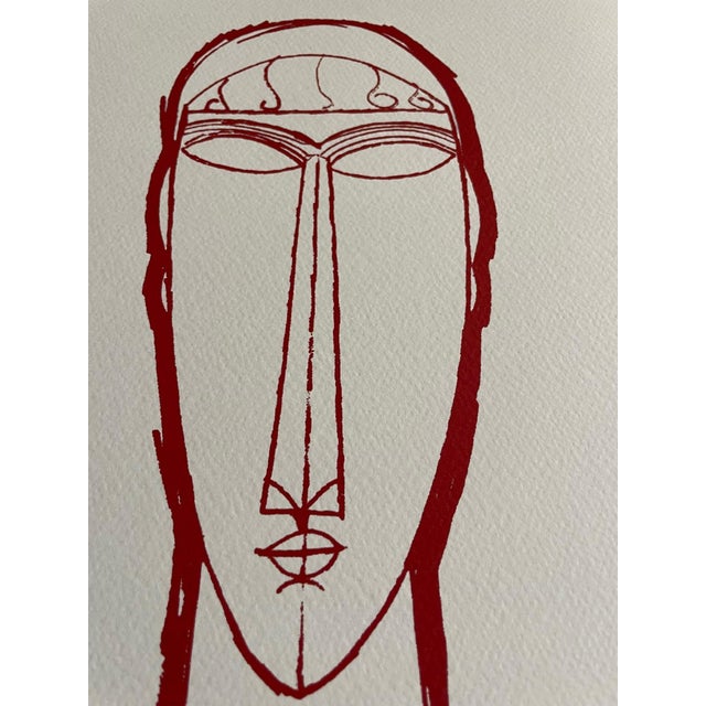 Early 21st Century After A. Modigliani, Tetes (Red), Print For Sale - Image 5 of 8