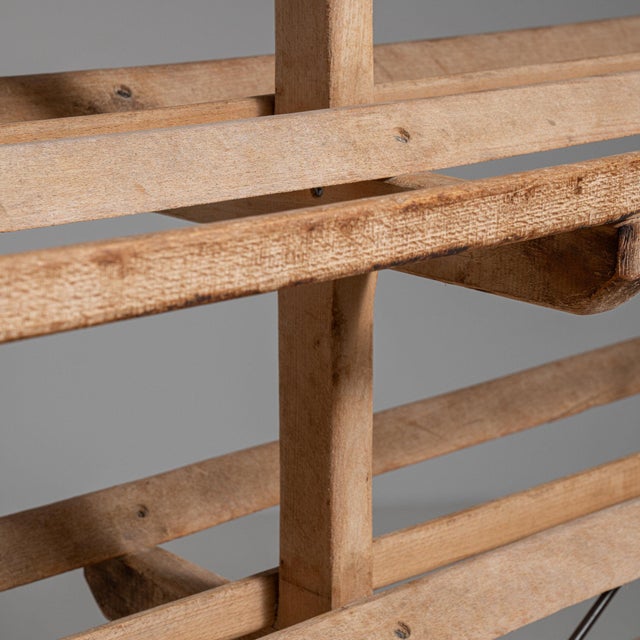 Mid 20th Century France Red Wood Bookcase For Sale - Image 9 of 10