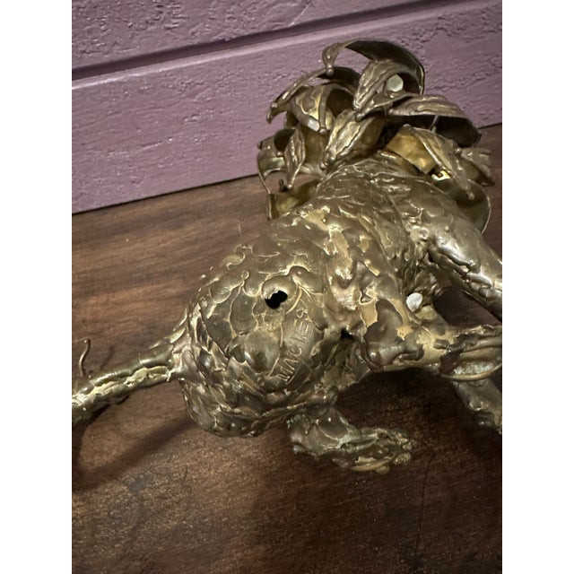 1990s Sergio Alvarado Brass Lion Figurine For Sale - Image 10 of 11