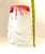 A striking vintage art glass vase featuring flowing white ribbon-like swirls suspended within clear glass and finished...