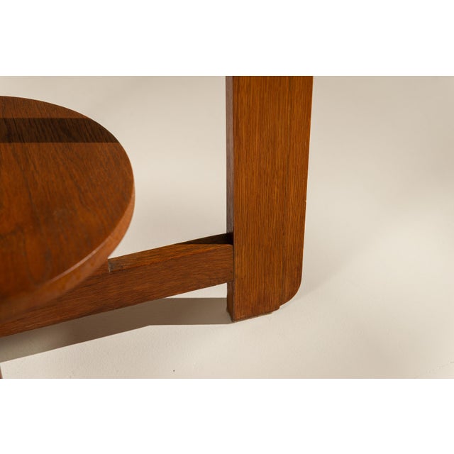 Amsterdam School Side Table in Oak, 1920s For Sale - Image 10 of 11
