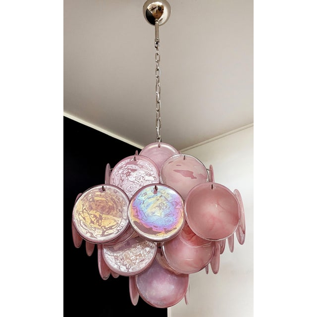 Disc Murano Glass Chandeliers, Set of 2 For Sale - Image 3 of 17