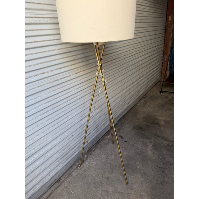 American Mid 20th Century West Elm Americana Tripod Floor Lamp For Sale - Image 3 of 5
