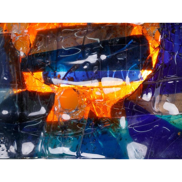 Brutalist Dutch Art Glass Wall Sconces attributed to Studio Tetterode, 1960s, Set of 2 For Sale - Image 4 of 9