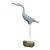 French Vintage Cast and Painted Stone Heron For Sale