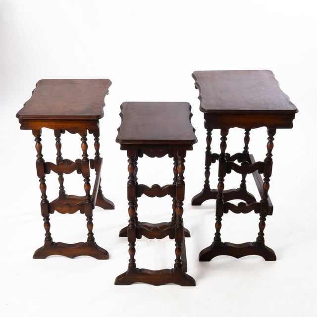 Late 19th Century Walnut Nesting Tables For Sale - Image 9 of 17