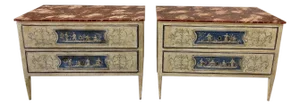Venetian Painted Neoclassical Commodes- A Pair