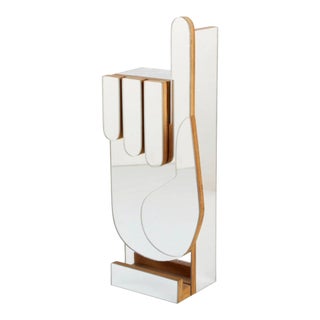 1970s Mirrored Hand “This Way” Sign For Sale