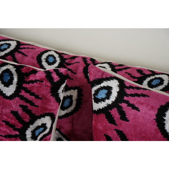 Decorative Throw Velvet Ikat Pillow -Luxurious cushion cover of handloomed ikat fabric -Insert is NOT included -Color:...