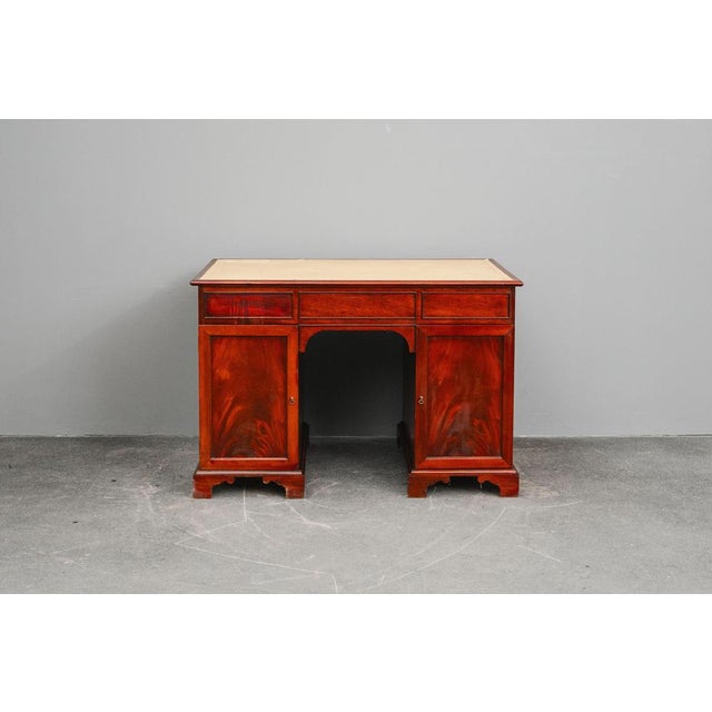 Wood Vintage English Mahogany Desk, 20th Century For Sale - Image 7 of 18