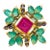 Bochic Capri Vintage 18K Gold & Silver Multi-Gem Cocktail Ring, 1999 For Sale