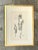 Dating to the mid-20th century, this vintage Pierre Cardin fashion sketch captures the designer's elegant, forward-looking...