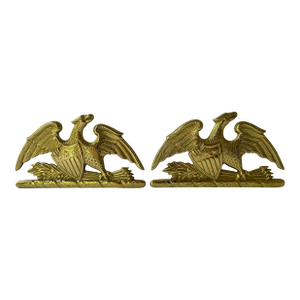 Pair of Virginia Metalcrafters Brass Eagle Bookends