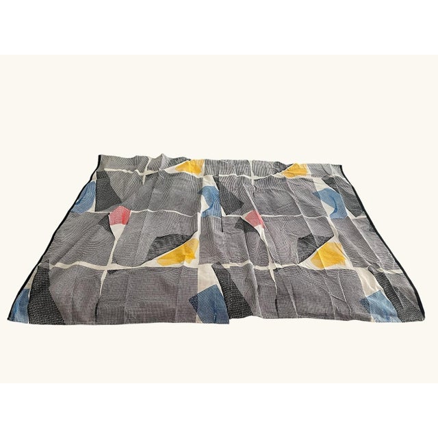 VTG 80s Marimekko Sine Geometric Cafe Curtain Panels 27x38 Memphis Dan River Set For Sale In Buffalo - Image 6 of 8
